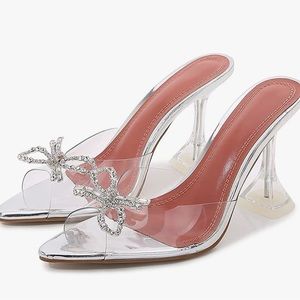 Jeweled Bow Heels